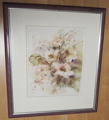 Romantisches Aquarell Ilsa Klingelhöfer mit Rahmen