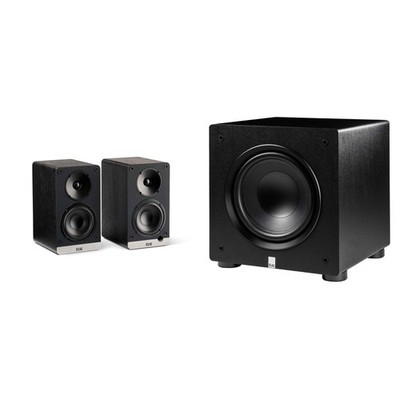 Elac DCB41-BK - Debut ConneX 4.5'' Powered Speakers - Black, Pair and Elac PS2...