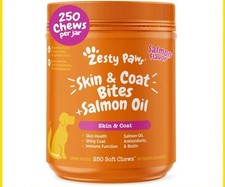 Premium Soft Chews for Dogs - Omega 3 Allergy Relief Skin Health - 250 Pcs