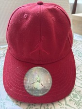 Nike Jordan Air Jumpman Cap Hat Red 100 Cotton Youth 8- 20 Hook Loop Close