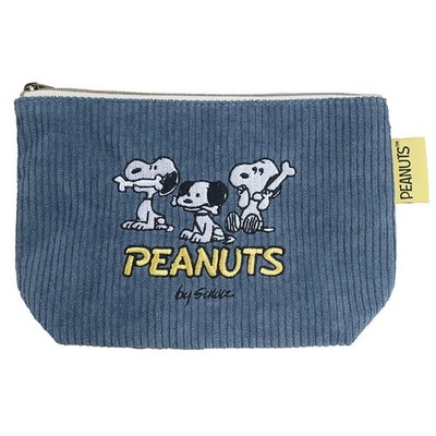 Nakajima Corporation Peanuts Snoopy 75th Anniversary Cosmetic Pouch, Blue, 20441