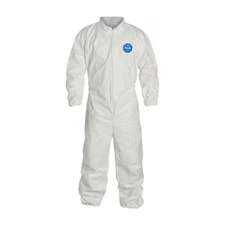 Dupont Ty125swh2x0006g1 Tyvek 400 Collared Disposable Coverall, Elastic Wrists