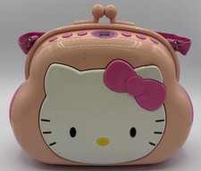 Hello Kitty Pocketbook AM/FM Radio CD Player Boombox 2003 Purse TESTED