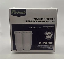 Fil-fresh 2 pack water pitcher replacement filter Compatible with all ZeroWater
