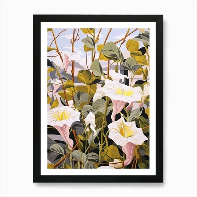 Morning Glory 1 Flower Painting Art Framed Wall Art Poster Canvas Print Picture