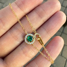 925 Sterling Silver Bracelet 4mm Natural Emerald Gemstone Zircon Chain Women