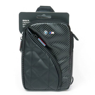 BMW M Collection PU Leather Carbon Style Crossbody Phone Bag Japan