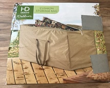 HD Design Outdoors Heavy Duty Taupe Cushion Storage Bag  NEW In Box