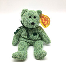 Ty Beanie Babies  Shamrock  the Irish St. Patrick  s Day Green Teddy Bear 2000