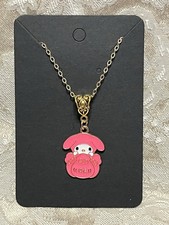 My Melody Hello Kitty Enamel Novelty Pendant Charm Gold Necklace 18
