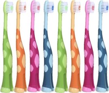 55Dental Kids Toothbrush Set of Soft Giraffe Toothbrush for Kids 3-12. Easy-Grip
