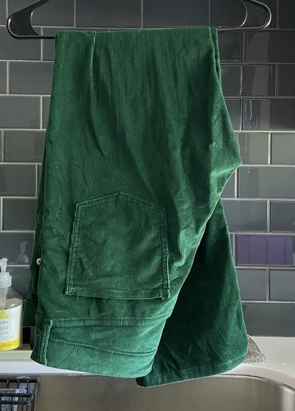 Gap High Rise '90s Original Straight Corduroy Pants 31 Regular Evergreen Green