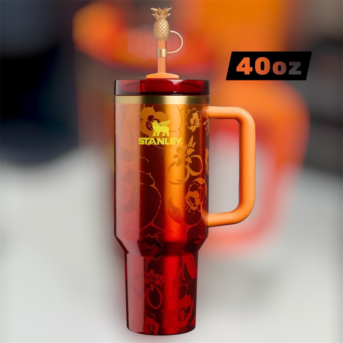 Stanley 1913x KAROL G 40oz Quencher H2.O Tumbler Gold TROPICOQUETA