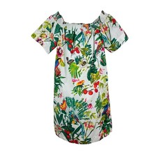 J. Crew Ratti Off-The-Shoulder Jungle Dress 2 Summer Vacation Resort