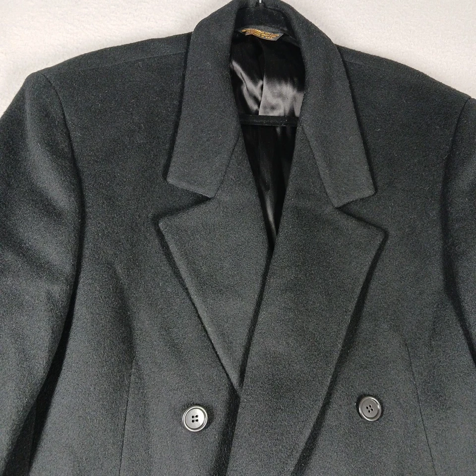 Pierre Cardin Long (Heavy) Wool Trench Coat Mens XL46L  Black Business City Warm - Image 3 of 4