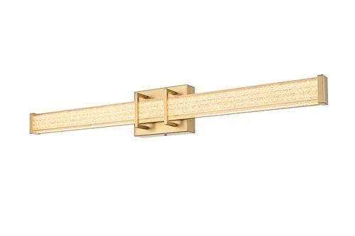 Living District Ivaan 31" Led Wall Sconce in Satin Gold - Picture 4 of 9