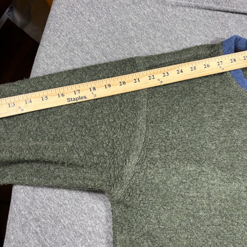 Vintage Horny Toad Cardigan Womens M Mohair Tweed Fleece Green Made in USA Zip , $25 - Photo 7