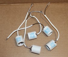 Lot of 5 Porcelain Lampholder Light Socket Medium Base 250V 600W - FREE SHIPPING