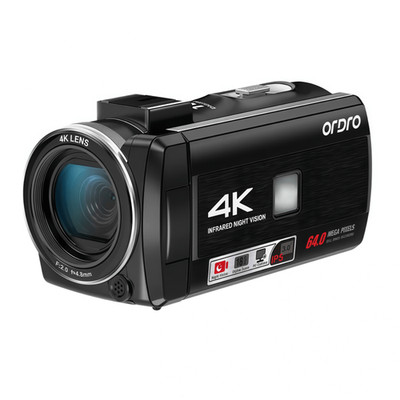 Ordro Z36 4K HD Professional Camcorder AI 64MP Official Standard No SD Card