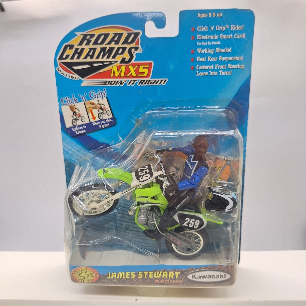Road Champs MX5 James Stewart Kawasaki 1:18 Motocross Diecast