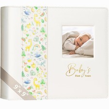 Keepsake Baby Memory Book Girl Boy   Timeless Leather-Bound Baby Milestone Boo