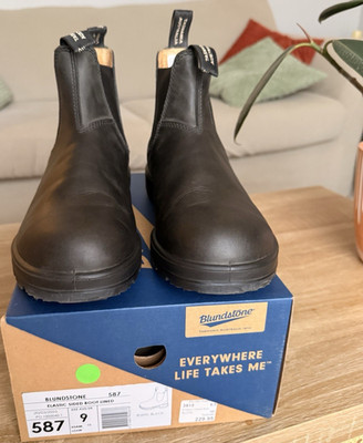 Blundstone Men's Classics Chelsea Rustic Black Leather Slip Resistant US 10
