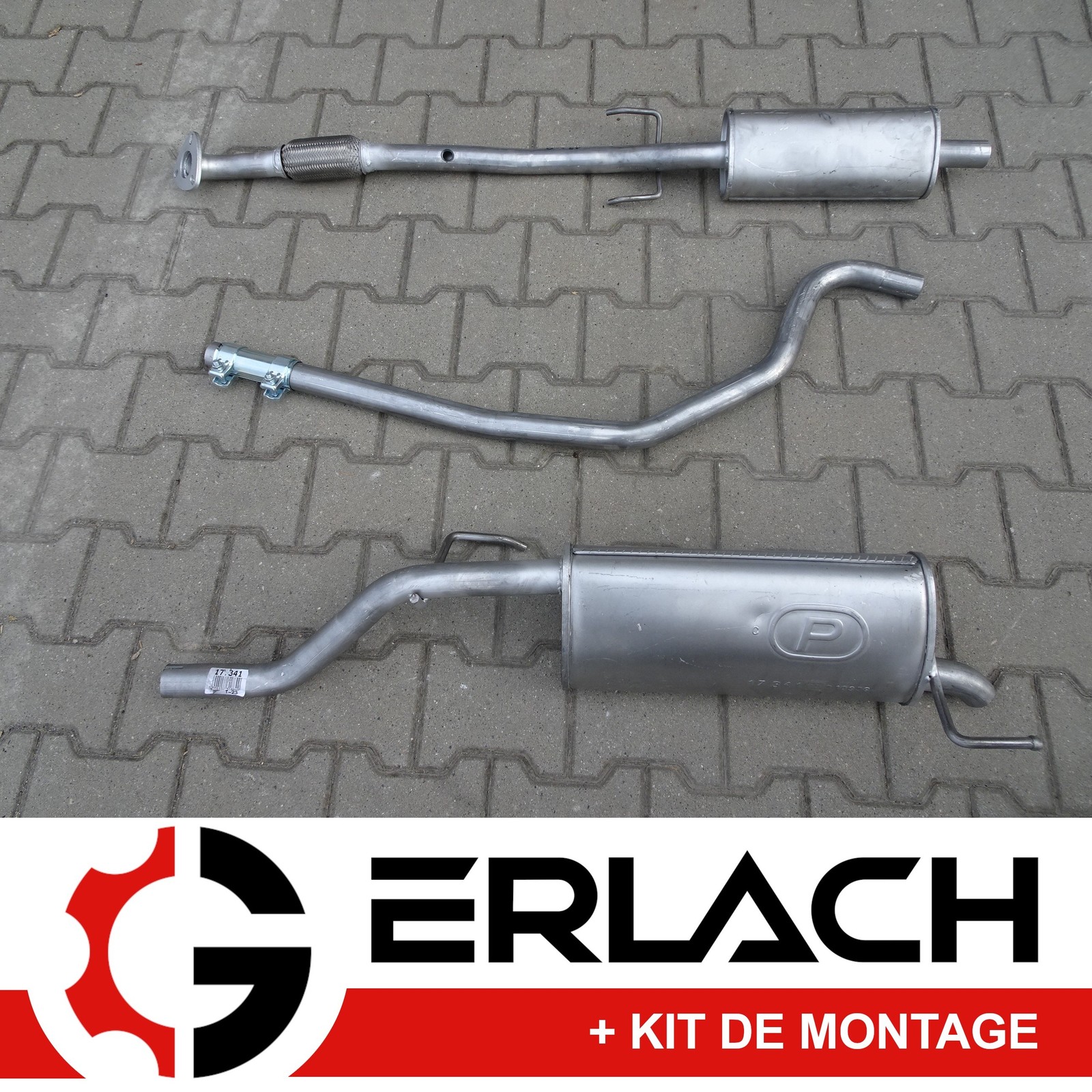 Echappement silencieux Opel Corsa D 1.0 reparation bruit pot perce 3407