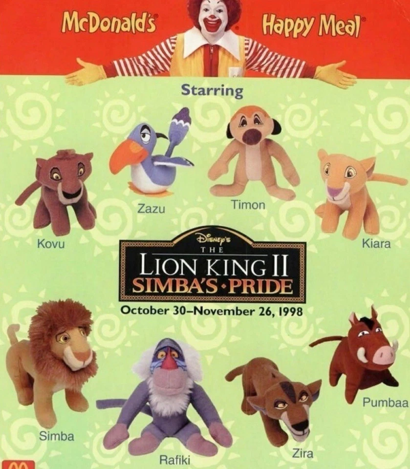 Lion King 1 1/2 2004 Happy Meal Toys Full Set - Image 3 of 3