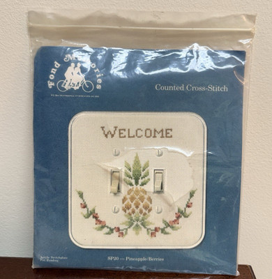 Fond Memories Switchplate Double Pineapple Cross Stitch Kit SP20 18ct Aida