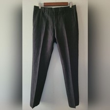 Dries Van Noten Wool Geometric Print Quiet Luxury Straight Leg Dress Pants 46