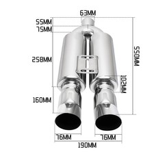 2.5 Id 3 Od Dual Performance Sport Sound Straight Exhaust Muffler Tips 2.5 Id 3 Od Dual Performance Sport Sound Straight Exhaust Muffler Tips