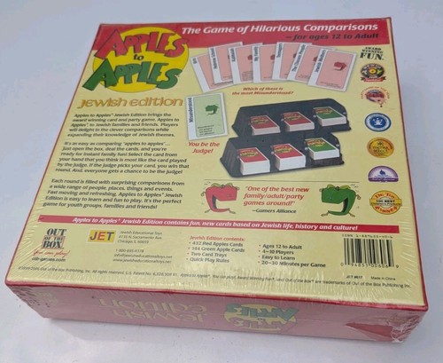 Apples To Apples: Jewish Edition -The Game of Hilarious Comparisons (New/Sealed) - Picture 2 of 2