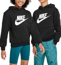 Nike Sweatshirt Youth Large Black Futura Fleece Pullover Hoodie Sweater Kids 57