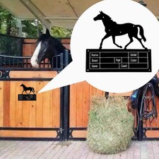 Horse Stall Name Plate Stable Supplies Heavy Duty Horse Barn Decor Metal