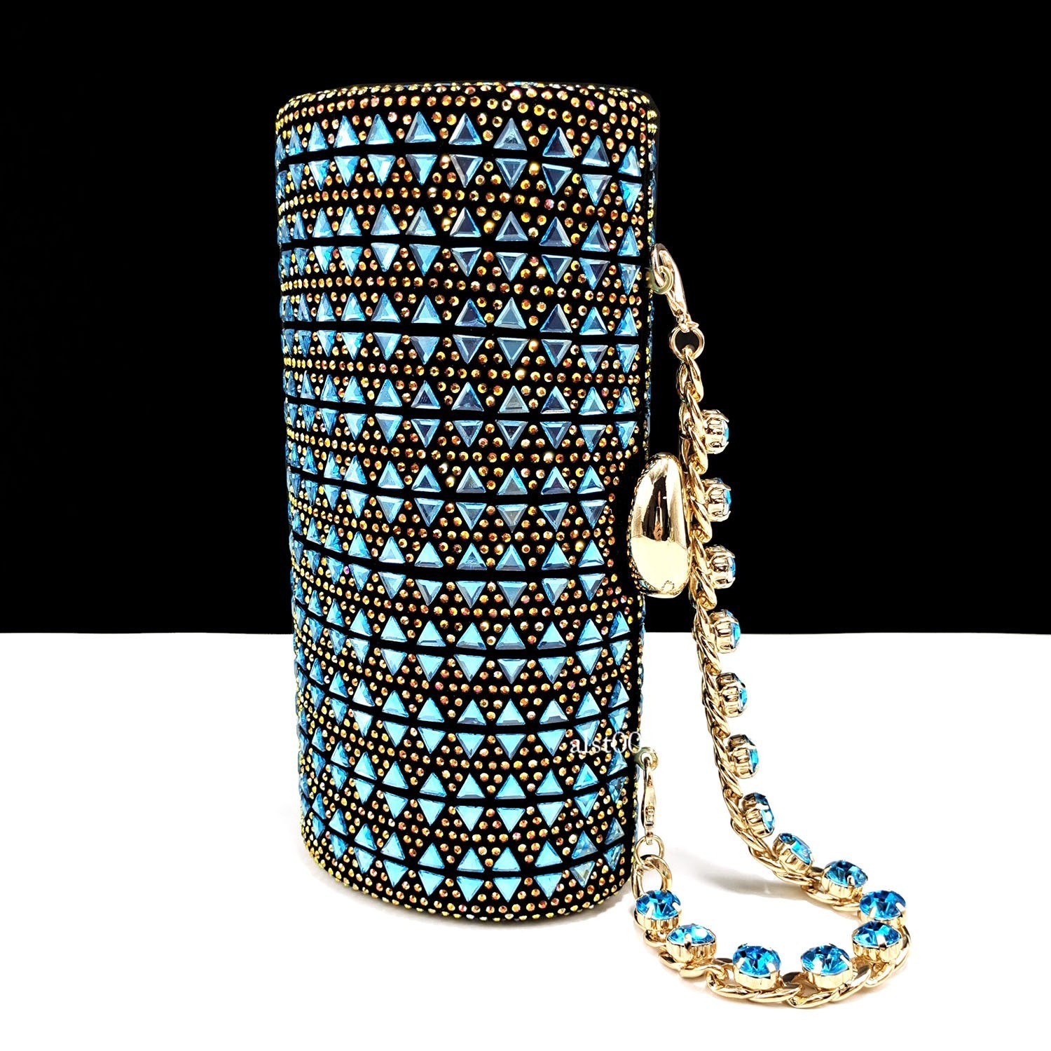 PANTOFOLA D’ORO Set donna estivo ciabatte tacco alto strass borsa cilindrica scarpe casual borsa