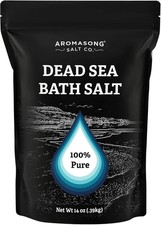 Aromasong Dead Sea Salt Bath Soak 14 OZ Pack - 100 Natural Dead Sea Salts for S