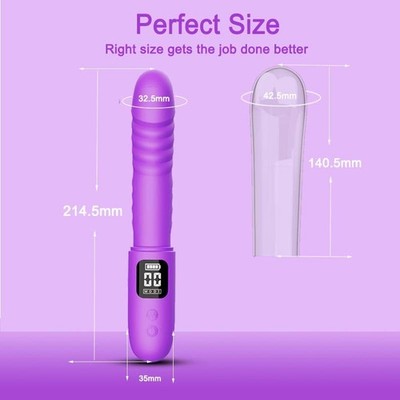 Thrusting Massager 10 Speed Wand Vibrating Massage Full Body Stimulate For Women