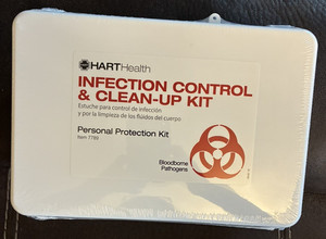 New Sealed Infection Control & Clean-up Kit by HART Health #7789