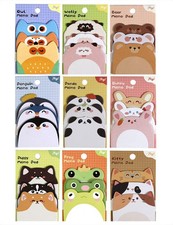 9 Pack 405 Sheets Cute Sticky Notes, Mini Animal 1.7 x 2.4 inches, White