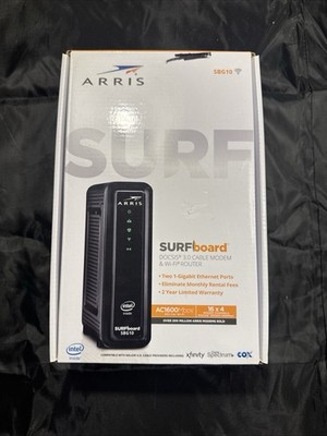ARRIS SURFboard SBG10 DOCSIS 3.0 16 x 4 Gigabit Cable Modem & AC1600 Wi-Fi