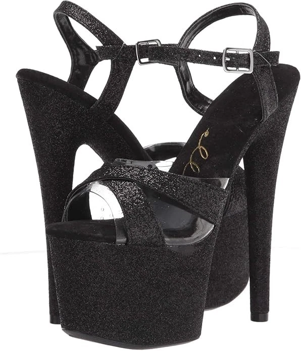 Chic 5" Stiletto High Heel Casual Jeans Outfit Date Night Strappy Sandal SZ 8 - Image 2 of 4