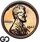 1942 Lincoln Cent Wheat Penny, RD, PROOF Gem PF++ Red