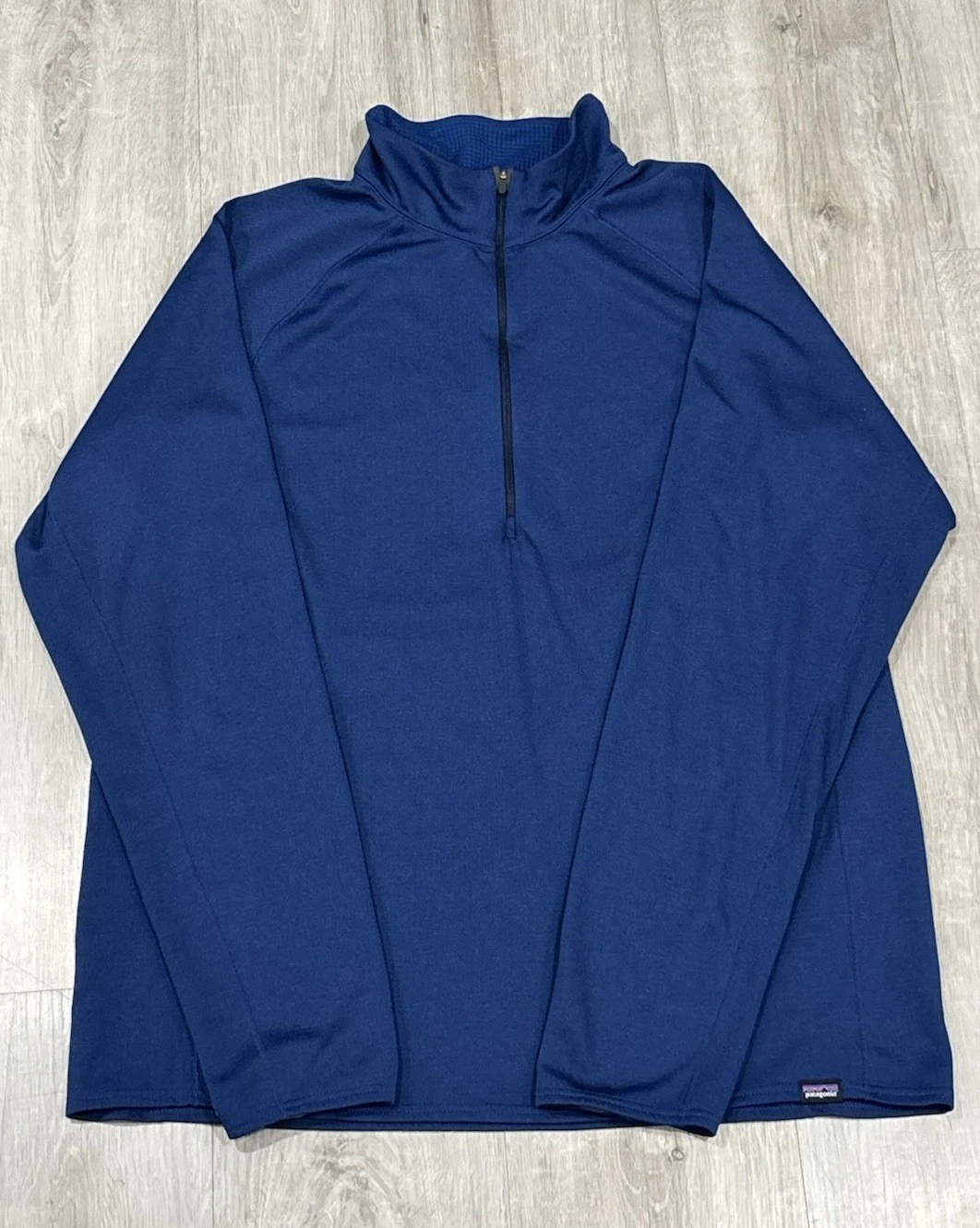 Patagonia Men’s Capilene Midweight Zip Neck Base Layer Top Blue Size L