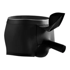 Ice silk Men's Boxer Shorts Detachable Scrotal Support Pouch Trunk Underwear New