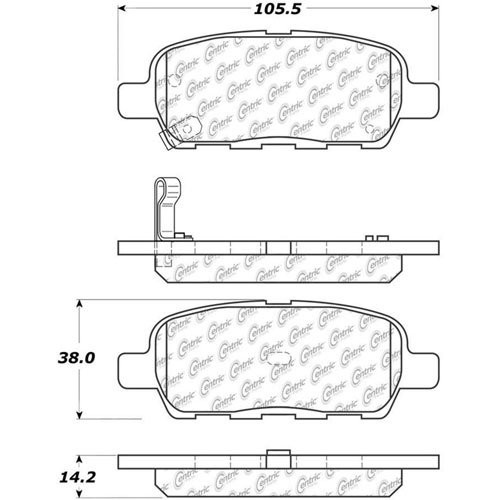 StopTech 105-09051 PosiQuiet Ceramic Pads 2002-2015 for Infiniti/Nissan Suzuki 3 - Picture 7 of 8