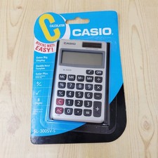 NEW Casio SL-300SV-S Solar  Battery Powered 8 Digit Basic Calculator w/ Case