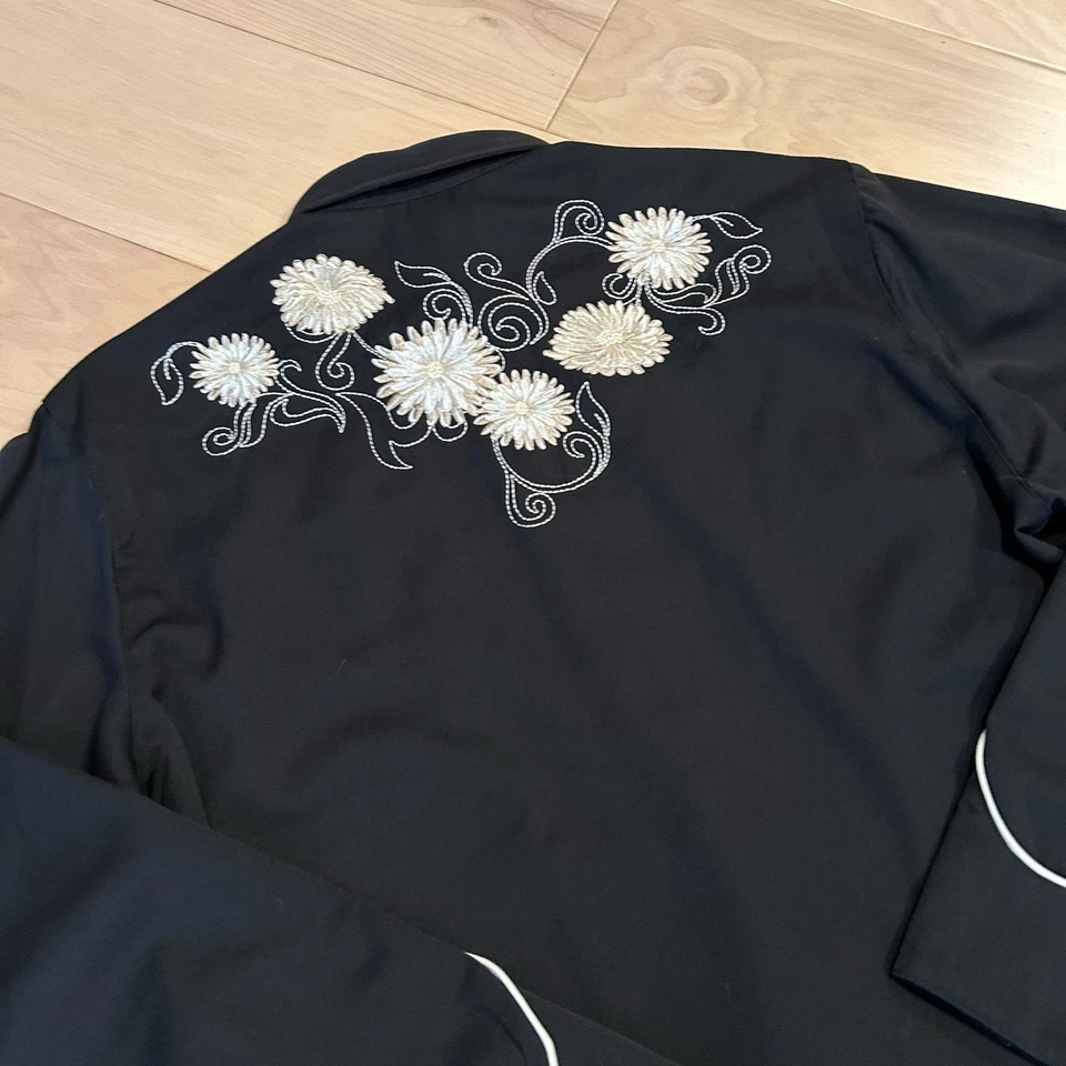 Camisa a Presión Occidental Bordada Roper Mums Companion Para Hombre Grande Foto 4 de 4