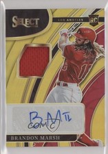 2022 Panini Select Rookie Jersey Gold Prizm 3/10 Brandon Marsh #RJA-BM Auto v9t