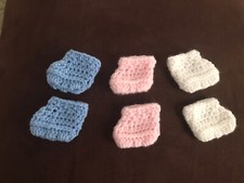 Crochet Baby Shoes Crochet Baby Booties Crochet Doll Shoes Doll Booties sc-hdc