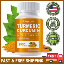 Turmeric Curcumin 1950mg 95 Extract with Black Pepper Antioxidant Support